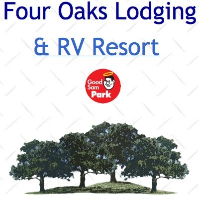click to view our website. Four Oaks Lodging & RV Resort